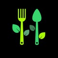 Spoon fork icon vector kitchen illustration Royalty Free Stock Photo