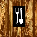 Spoon fork icon vector kitchen illustration Royalty Free Stock Photo
