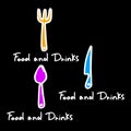 Spoon fork icon vector kitchen illustration restaurant food Royalty Free Stock Photo