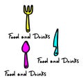 Spoon fork icon vector kitchen illustration restaurant food Royalty Free Stock Photo