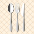 Spoon,fork and knife Royalty Free Stock Photo