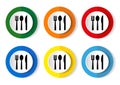 Spoon, fork and knife icon vector for web, computer and mobile app Royalty Free Stock Photo