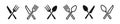 Spoon, fork, knife icons. Flatware icons. Silhouette style vector icons Royalty Free Stock Photo