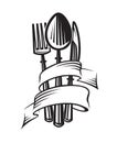 Spoon, fork and knife Royalty Free Stock Photo