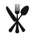Spoon, fork and knife vector. Royalty Free Stock Photo