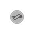 Spoon fork plate silhouette food restaurant symbol vector Royalty Free Stock Photo