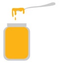 Spoon full of honey, illustration, vector