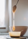 Spoon full honey plate sugar baked kitchen