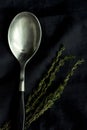 Spoon and green.