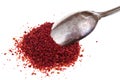 Spoon and ground sumac spice