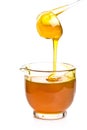Spoon with a honey stream Royalty Free Stock Photo
