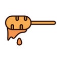 Spoon honey sweet food line fill icon