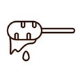 Spoon honey sweet food line icon style