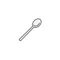 Spoon icon. Kitchen appliances for cooking Illustration. Simple thin line style symbol