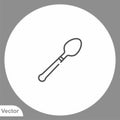 Spoon vector icon sign symbol Royalty Free Stock Photo