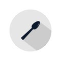 Spoon icon vector, cutlery isolated on grey circle, vector restaurant element