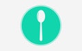 Spoon vector icon sign symbol Royalty Free Stock Photo