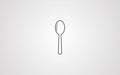 Spoon vector icon sign symbol Royalty Free Stock Photo