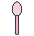 Spoon Isolated Vector icon which can be easily modified or edit Royalty Free Stock Photo