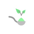 Spoon leaf icon. Simple color vector elements of alternative medicine icons for ui and ux, website or mobile application