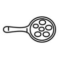 Spoon of lentil icon outline vector. Grain plant energy