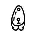 spoon lure line vector doodle simple icon