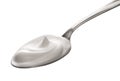 Spoon of milk cream Royalty Free Stock Photo