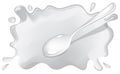 Spoon over sour cream stain