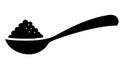 Spoon with porridge, healthy breakfast vector icon