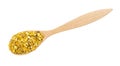 Spoon with portion of natural bee polen isolated