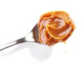 Spoon of soft homemade caramel