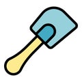 Spoon spatula icon vector flat