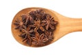 Spoon with star anise Royalty Free Stock Photo