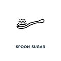 spoon sugar icon. spoon sugar concept symbol design, vector illu