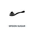 spoon sugar icon. spoon sugar concept symbol design, vector illu