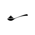 Spoon sugar icon, vector illustration