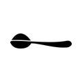 Spoon with sugar, salt, flour or other ingredient icon, vector.