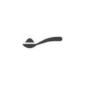 Spoon with sugar vector icon Royalty Free Stock Photo