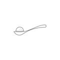 Spoon with sugar vector icon symbol isolated on white background Royalty Free Stock Photo