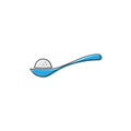 Spoon with sugar vector icon symbol isolated on white background Royalty Free Stock Photo