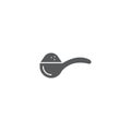 Spoon with sugar vector icon symbol isolated on white background Royalty Free Stock Photo