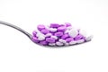 Spoon tablets Royalty Free Stock Photo