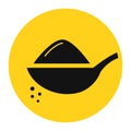 Spoon vector icon, salt or sugar symbol