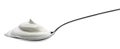 Spoon of yogurt Royalty Free Stock Photo