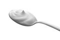 Spoon yogurt Royalty Free Stock Photo