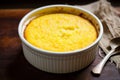 Spoonbread: Soft Cornmeal Pudding, Perfect as a Side Dish Royalty Free Stock Photo