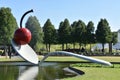 The Spoonbridge and Cherry at the Minneapolis Sculpture Garden in Minnesota Royalty Free Stock Photo