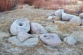 Spooner Lake Matate Bedrock Grinding Stones Royalty Free Stock Photo