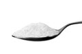 Spoonful Of Coarse Salt, Isolated Macro Closeup Royalty Free Stock Photo