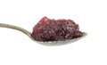 Spoonful of whole cranberry sauce